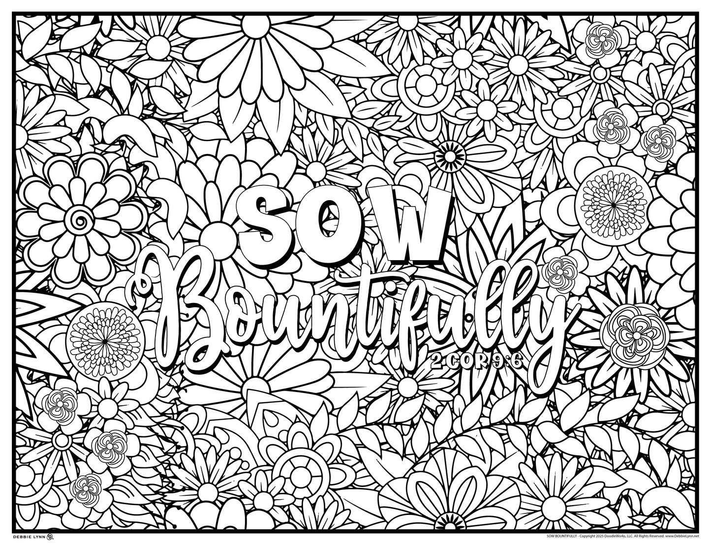 Sow Bountifully Giant Coloring Poster 46"x60"