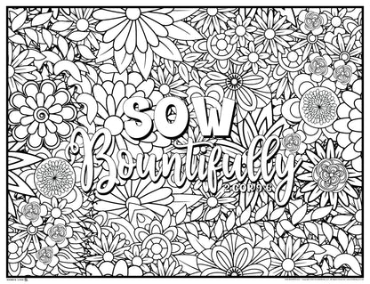 Sow Bountifully Giant Coloring Poster 46"x60"