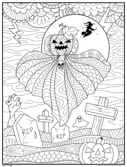 Spooky Ghost Personalized Giant Coloring Poster 46"x60"