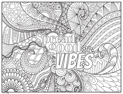 Spread Good Vibes Personalized Giant Coloring Poster 46"x60"