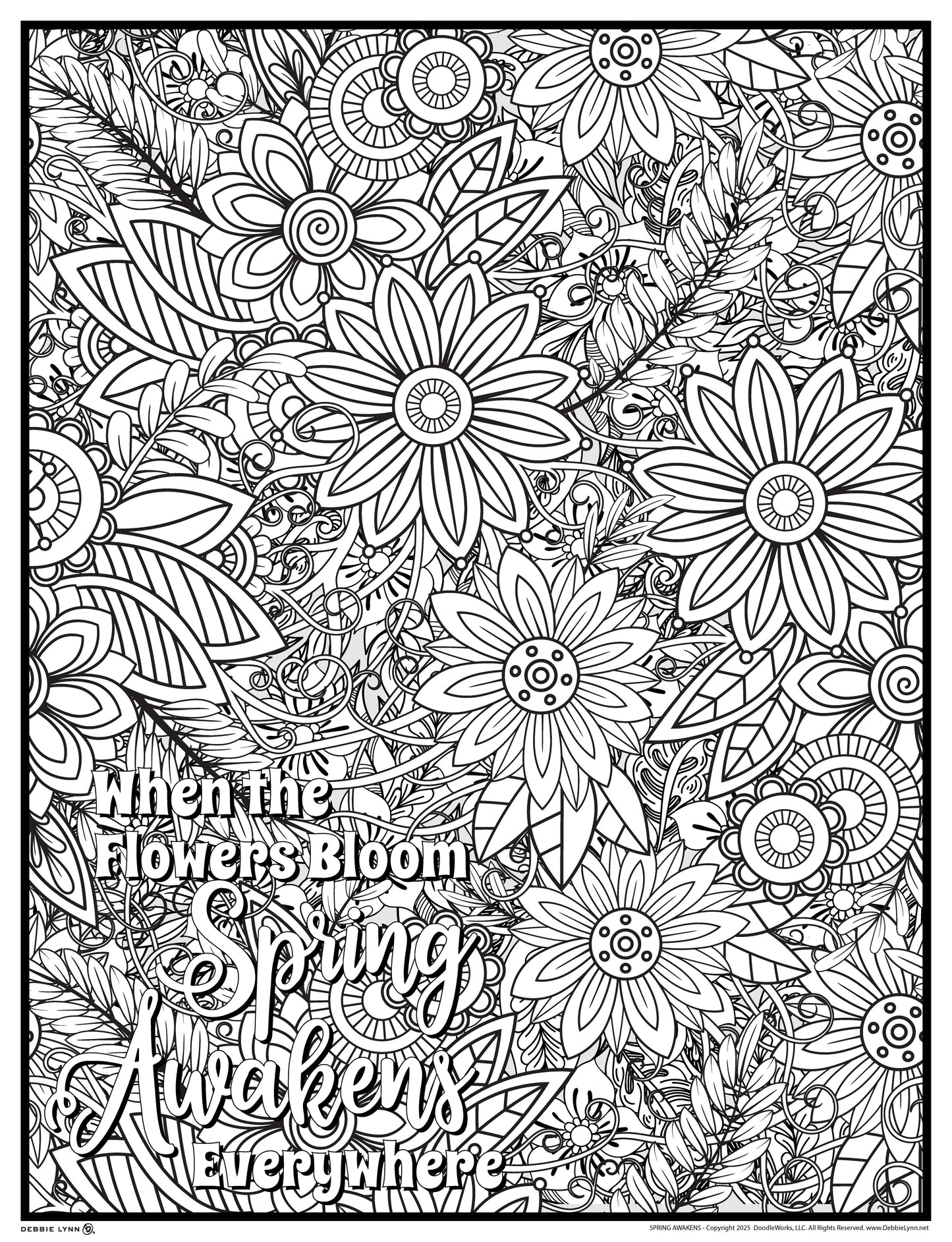 Spring Awakens Giant Coloring Poster 46x60"