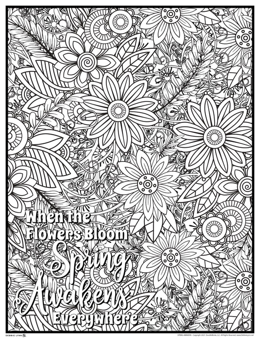 Spring Awakens Giant Coloring Poster 46x60"