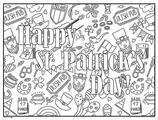 St. Pat Icons Personalized Giant Coloring Poster 46"x60"