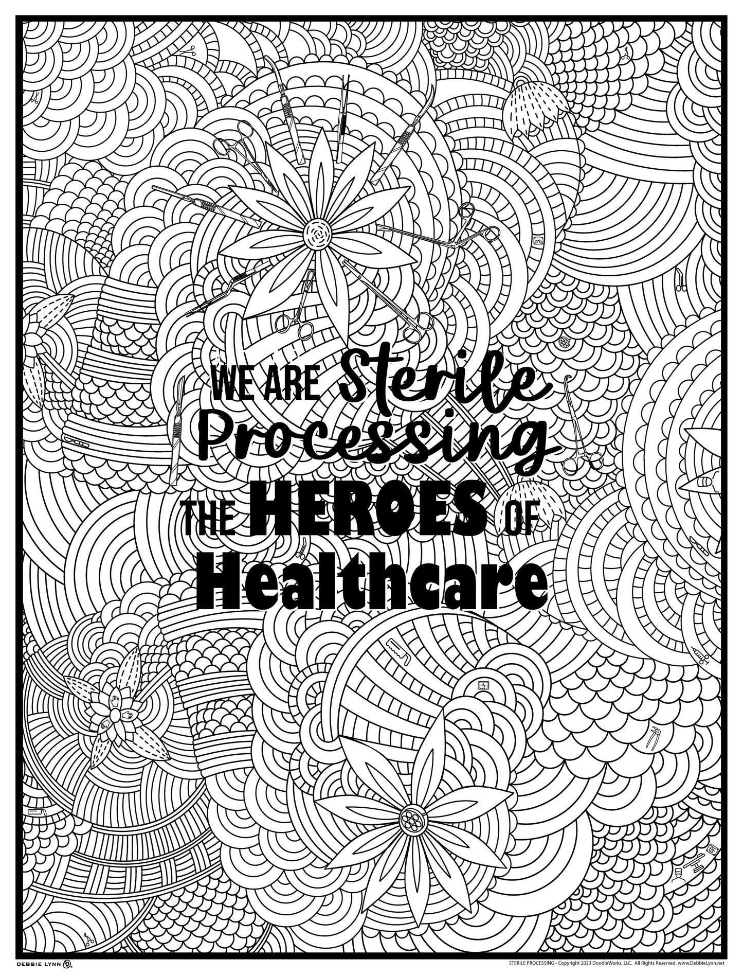 Sterile Processing Heroes Giant Coloring Poster 46x60"