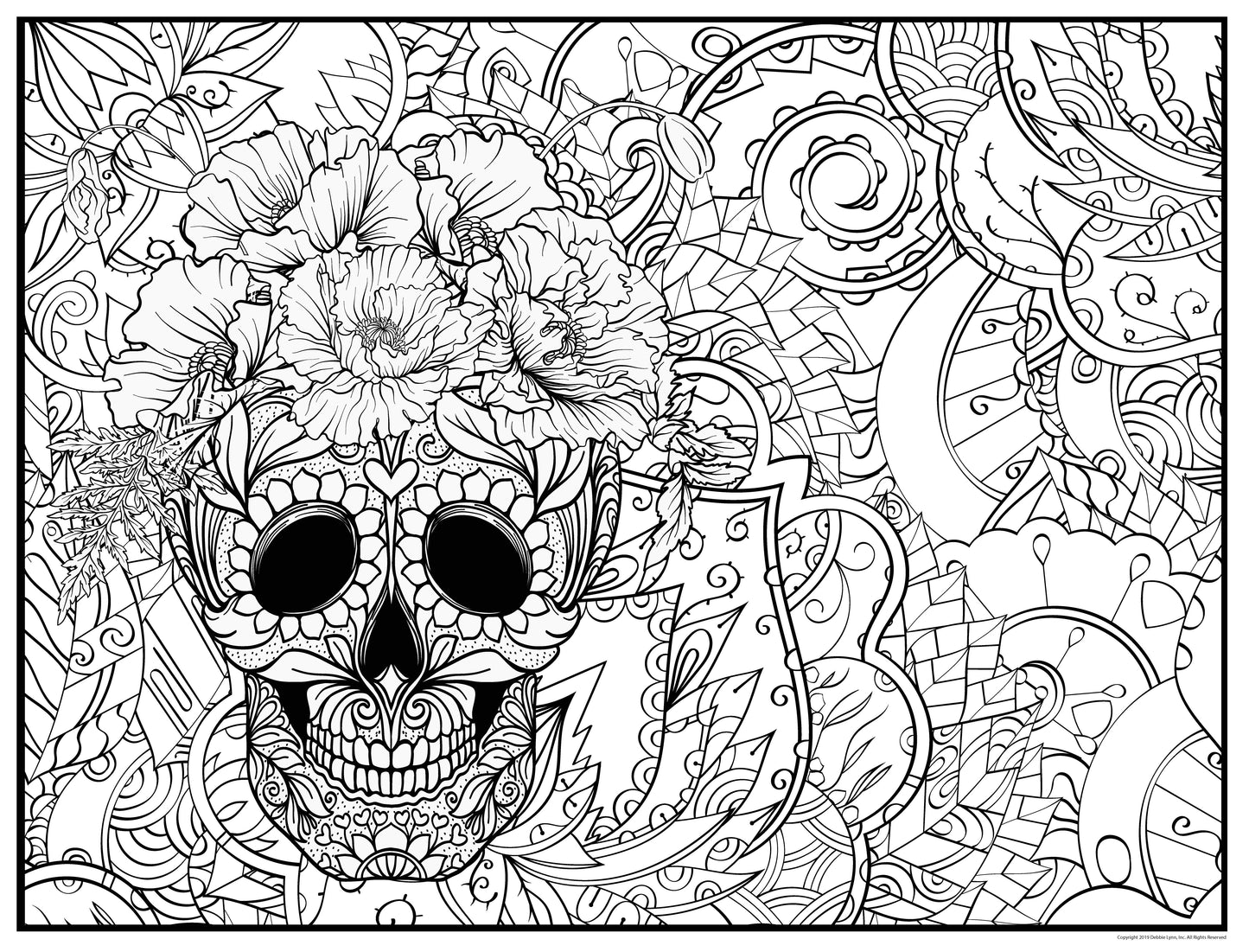 Sugar Skull Personalized Giant Coloring Poster 46"x60"