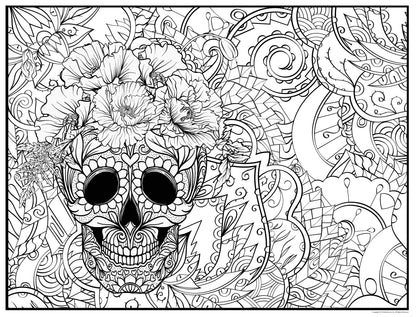 Sugar Skull Personalized Giant Coloring Poster 46"x60"