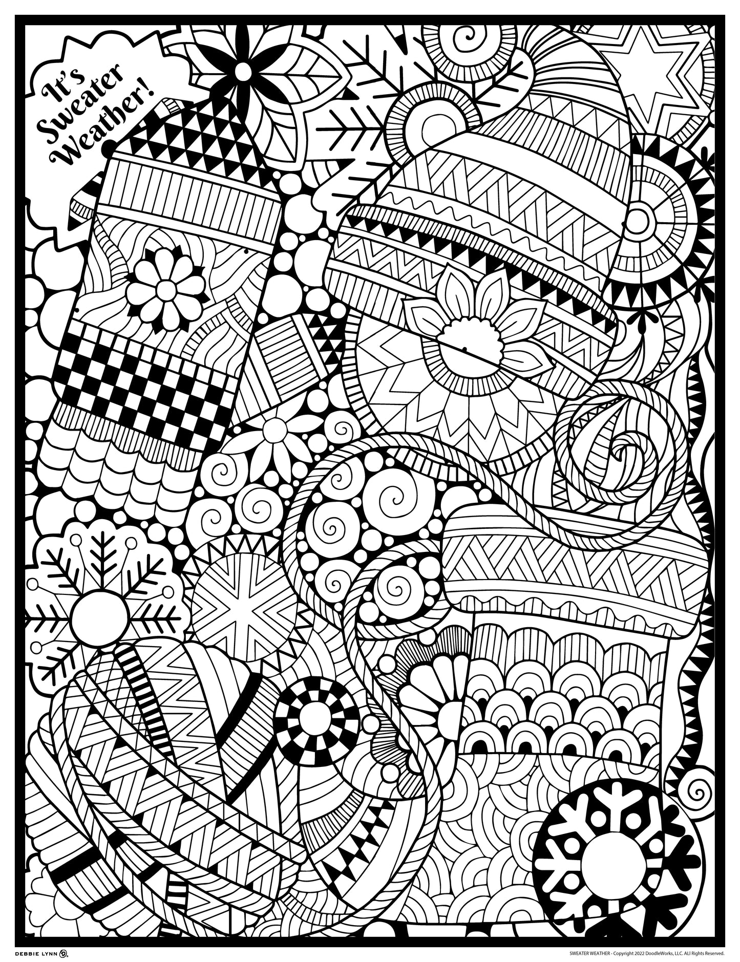Sweater Weather Personalized Giant Coloring Poster 46"x60"