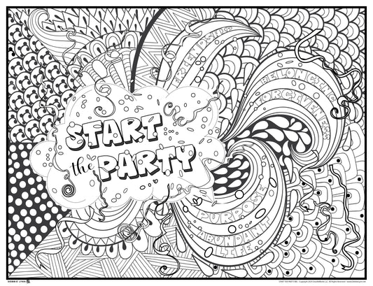Start the Party VBS Faith Personalized Giant Coloring Poster 46"x60"