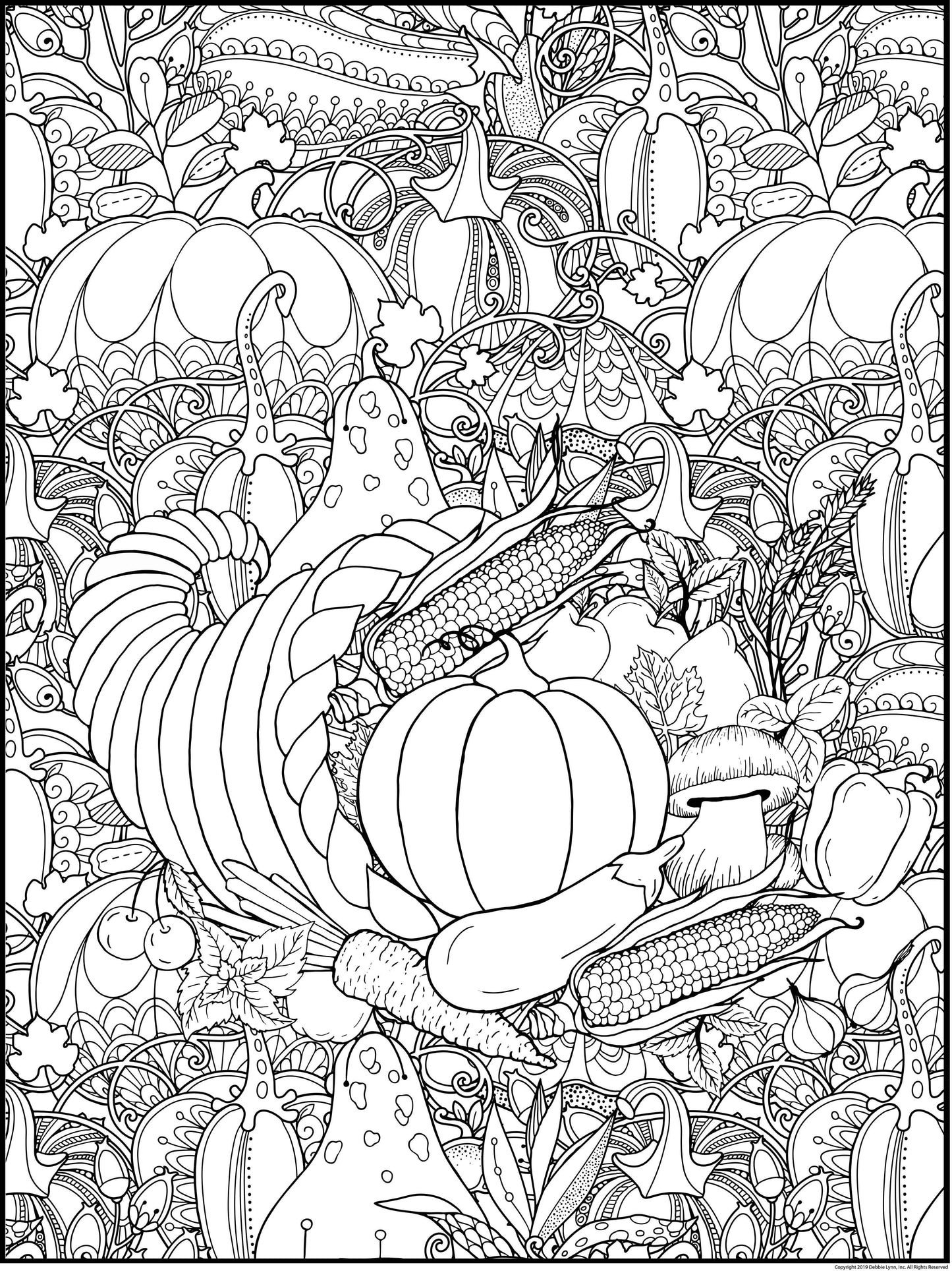 Thanksgiving Personalized Giant Coloring Poster 46"x60"