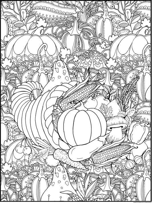 Thanksgiving Personalized Giant Coloring Poster 46"x60"