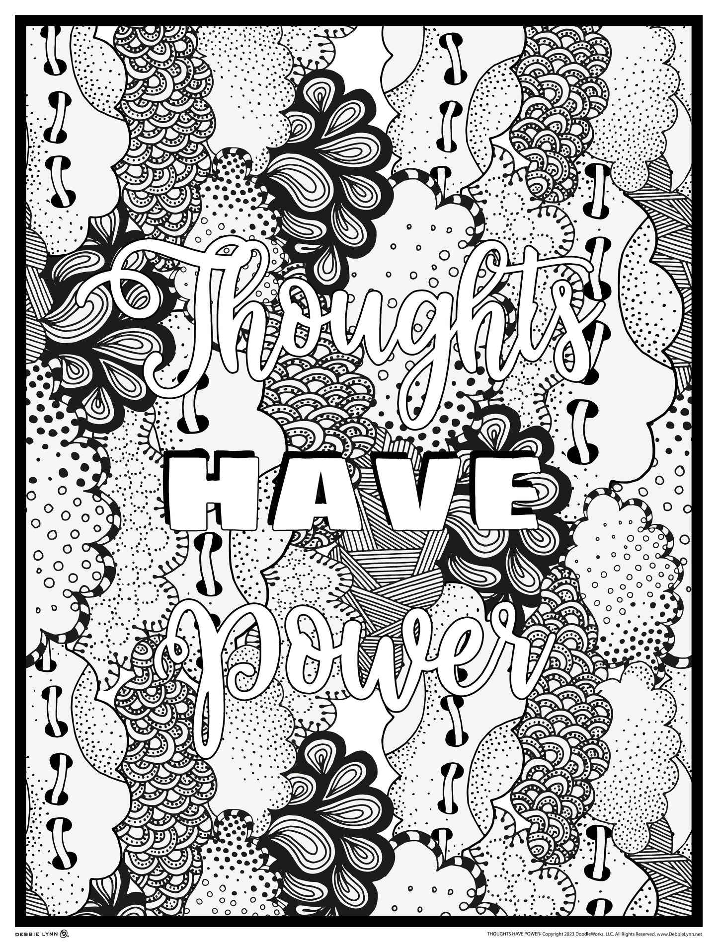 Thoughts Have Power Personalized Giant Coloring Poster 46"x60"
