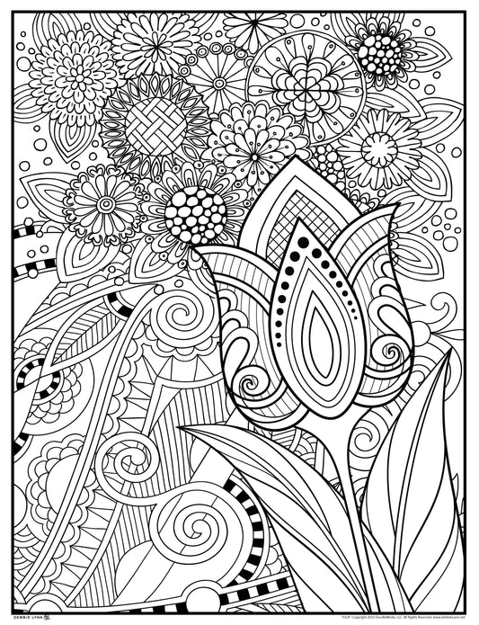 Tulip Personalized Giant Coloring Poster 46"x60"