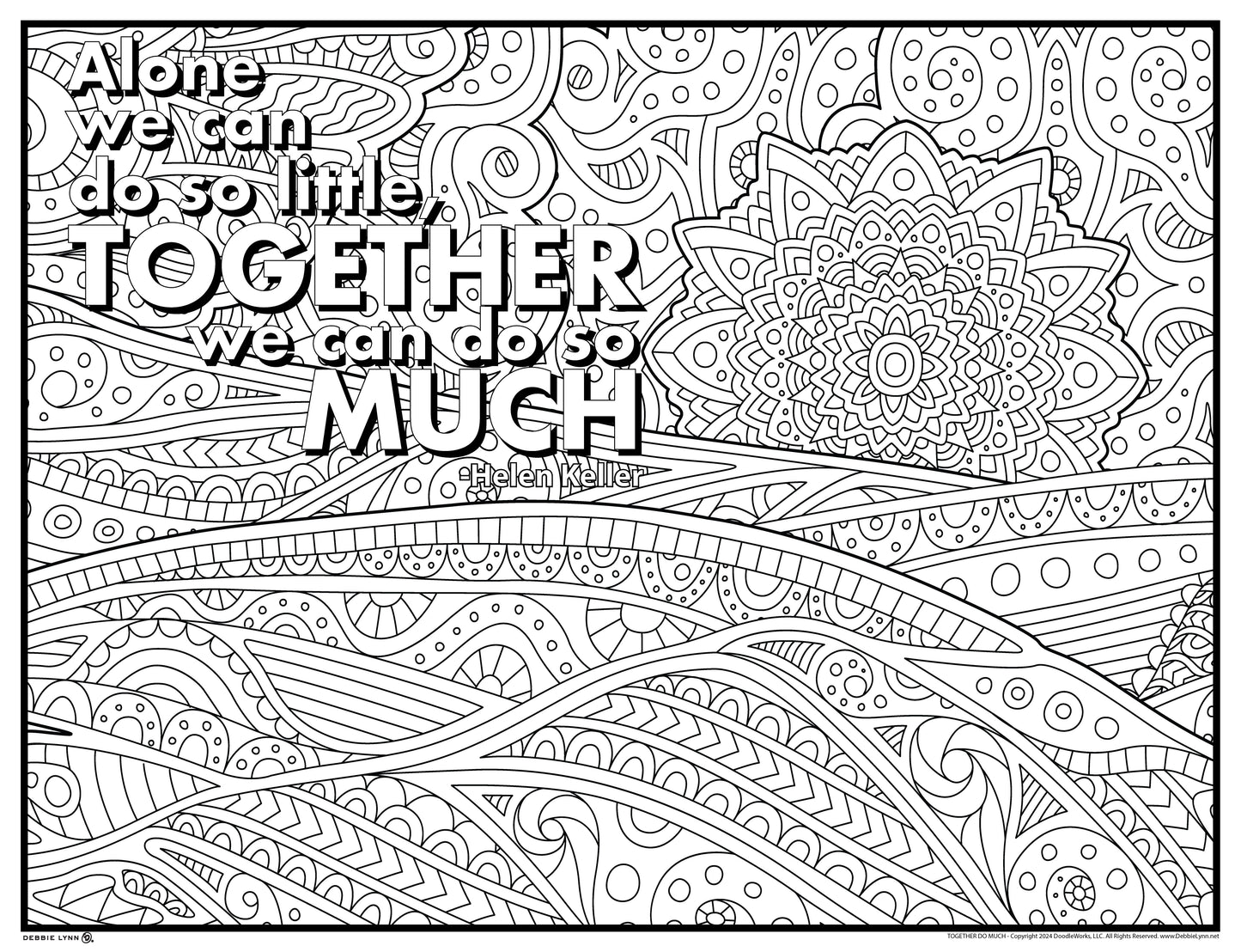 Together We Do Much Giant Coloring Poster 46"x60"