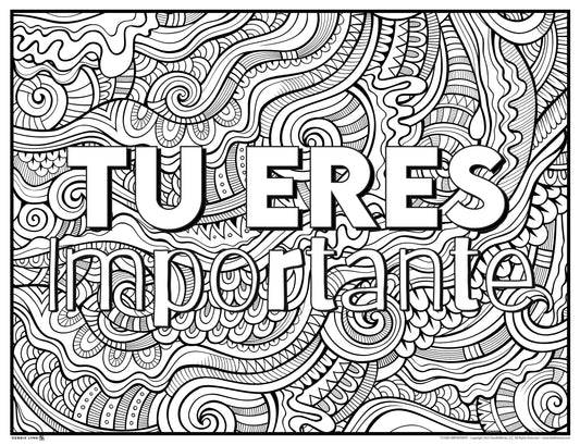 Tu Eres Importante Personalized Giant Coloring Poster