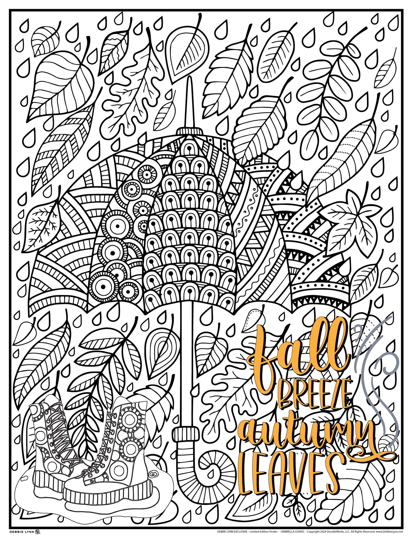 September Limited Edition Fall Jumbo Coloring Poster