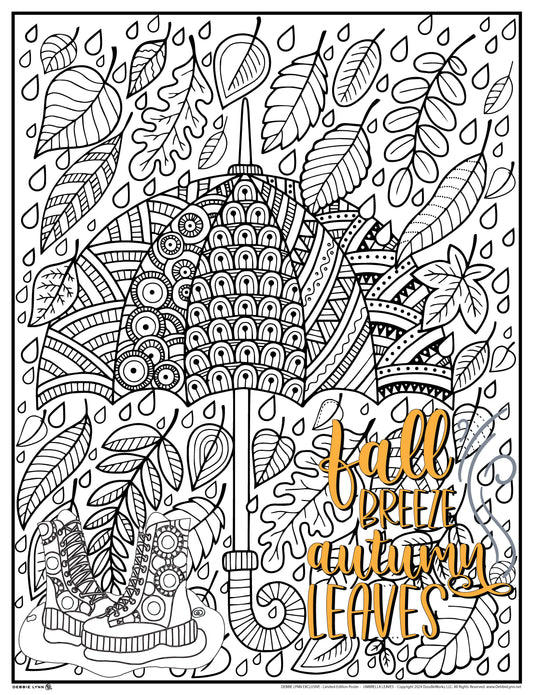 September Limited Edition Fall Jumbo Coloring Poster