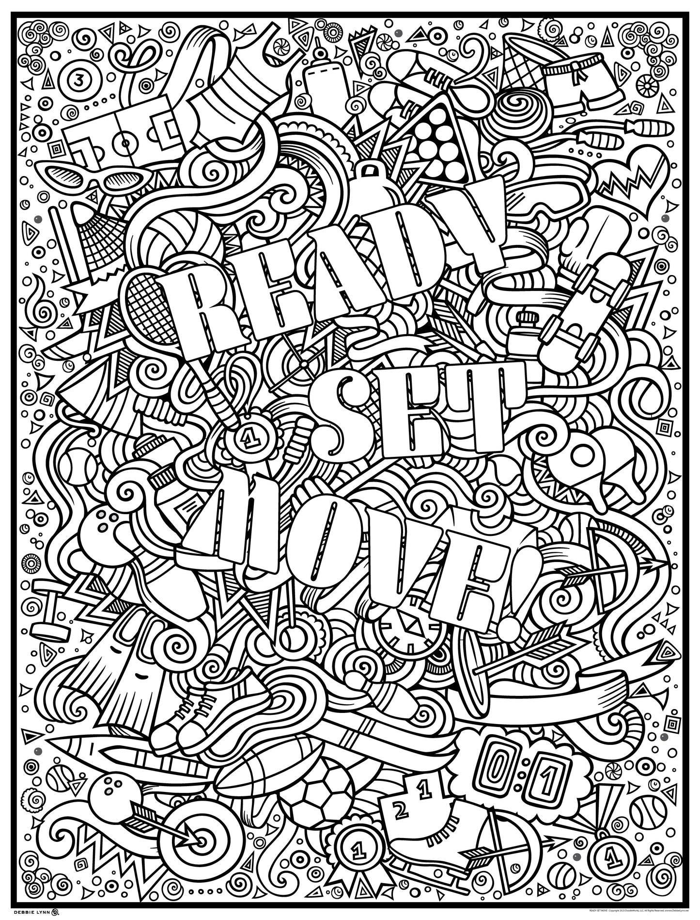READY SET MOVE VBS FAITH PERSONALIZED GIANT COLORING POSTER 46"x60"