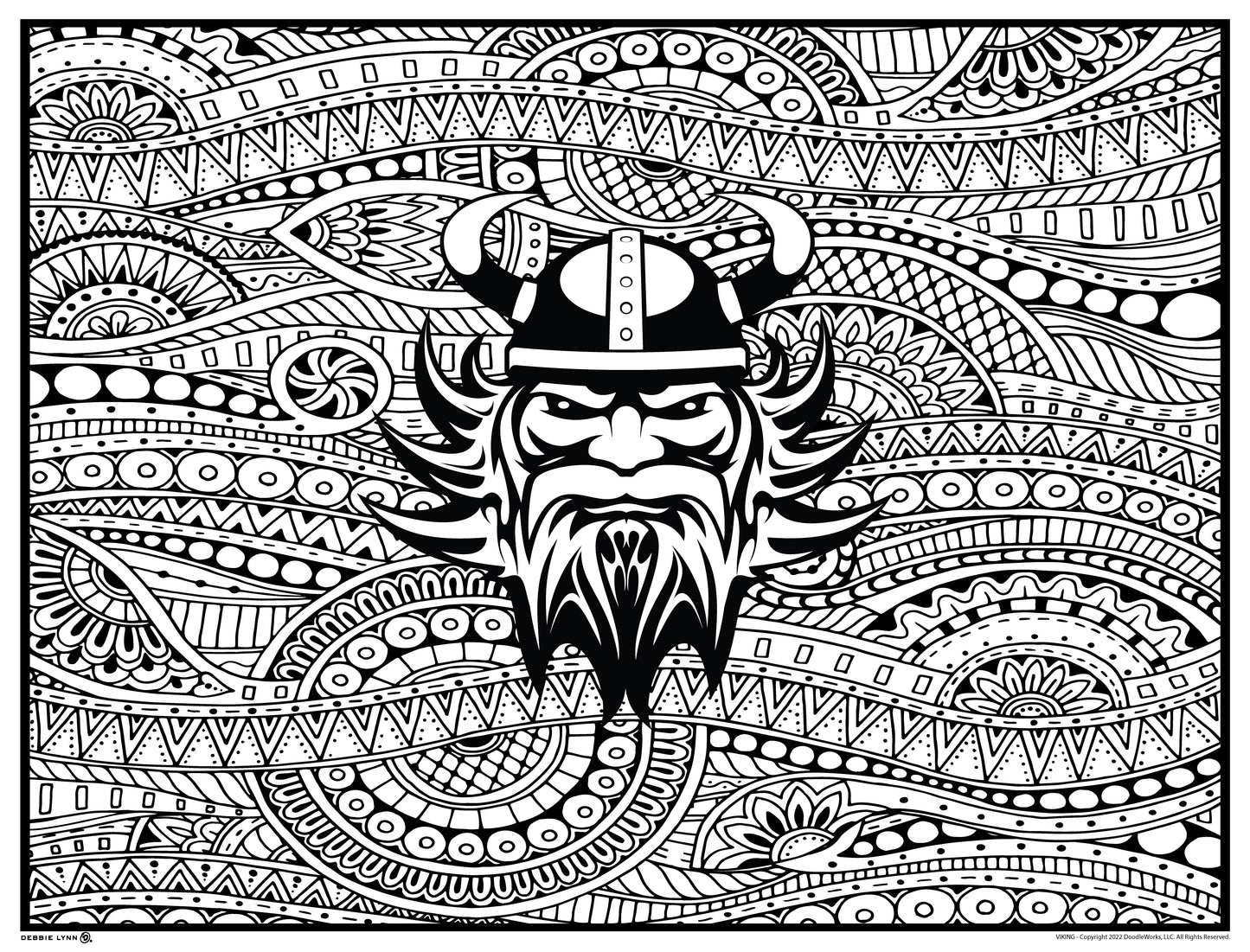 Viking Personalized Giant Coloring Poster 46"x60"