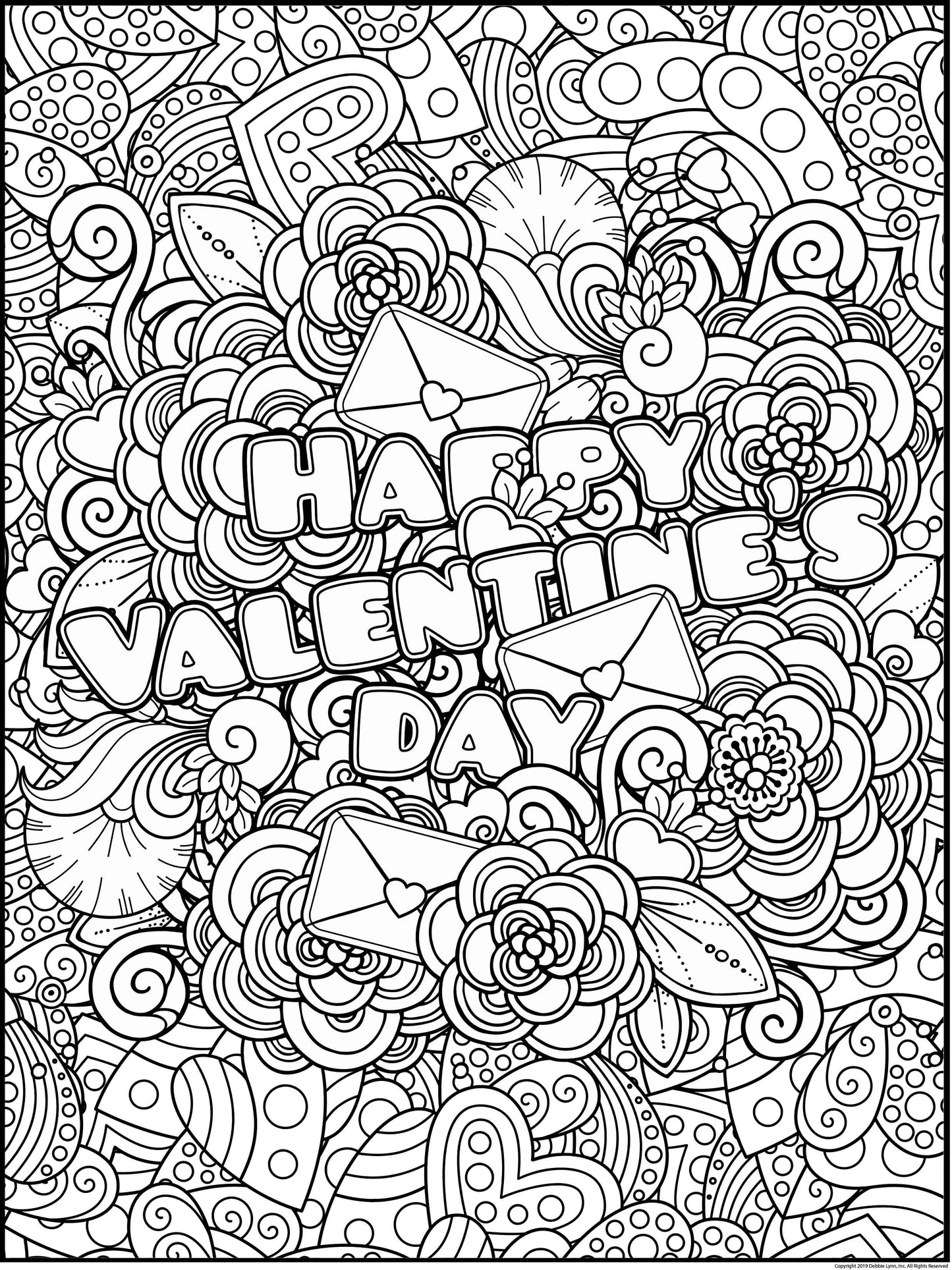 Valentines Day Personalized Giant Coloring Poster 46"x60"