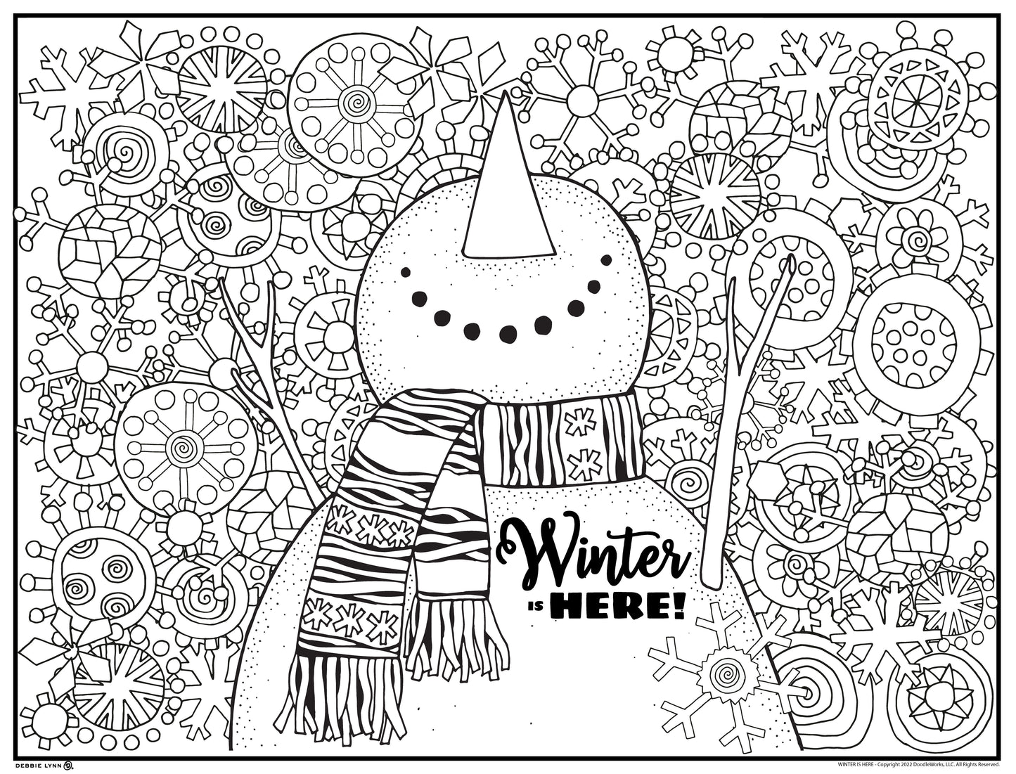 Winter is Here! Personalized Giant Coloring Poster 46"x60"