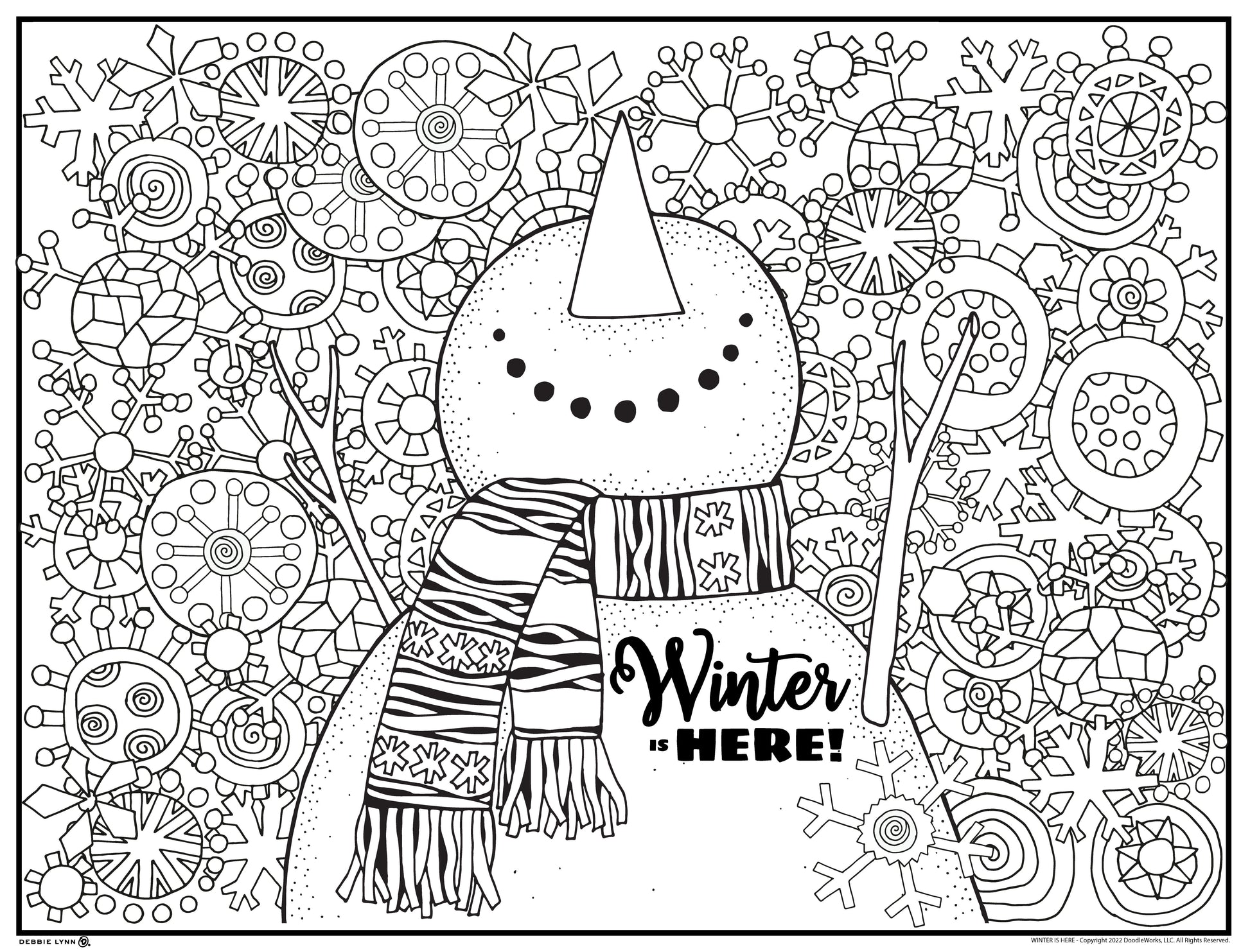 Winter is Here! Personalized Giant Coloring Poster 48x63