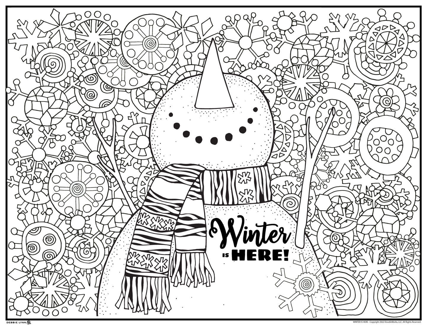 Winter is Here Coloring Poster 24x36