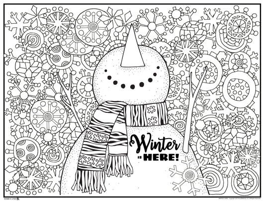 Winter is Here Coloring Poster 24x36