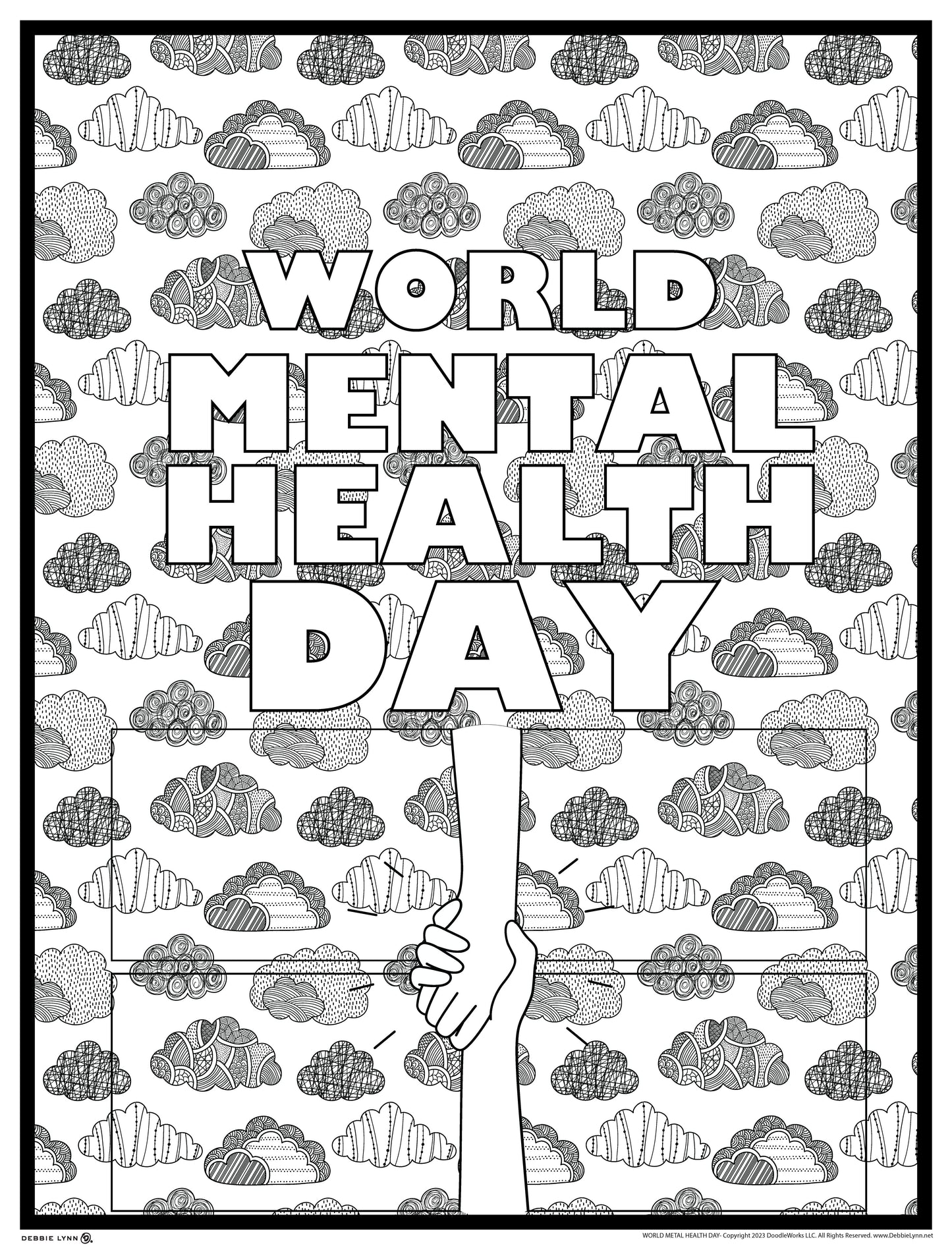 World Mental Health Giant Coloring Poster