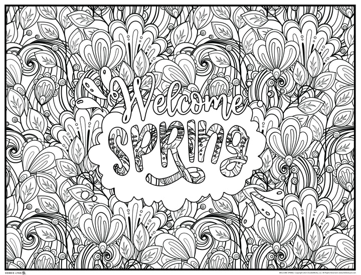 Spring Themed Coloring Posters – Debbie Lynn