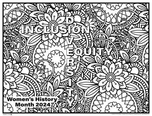 Women's History Month Giant Coloring Poster