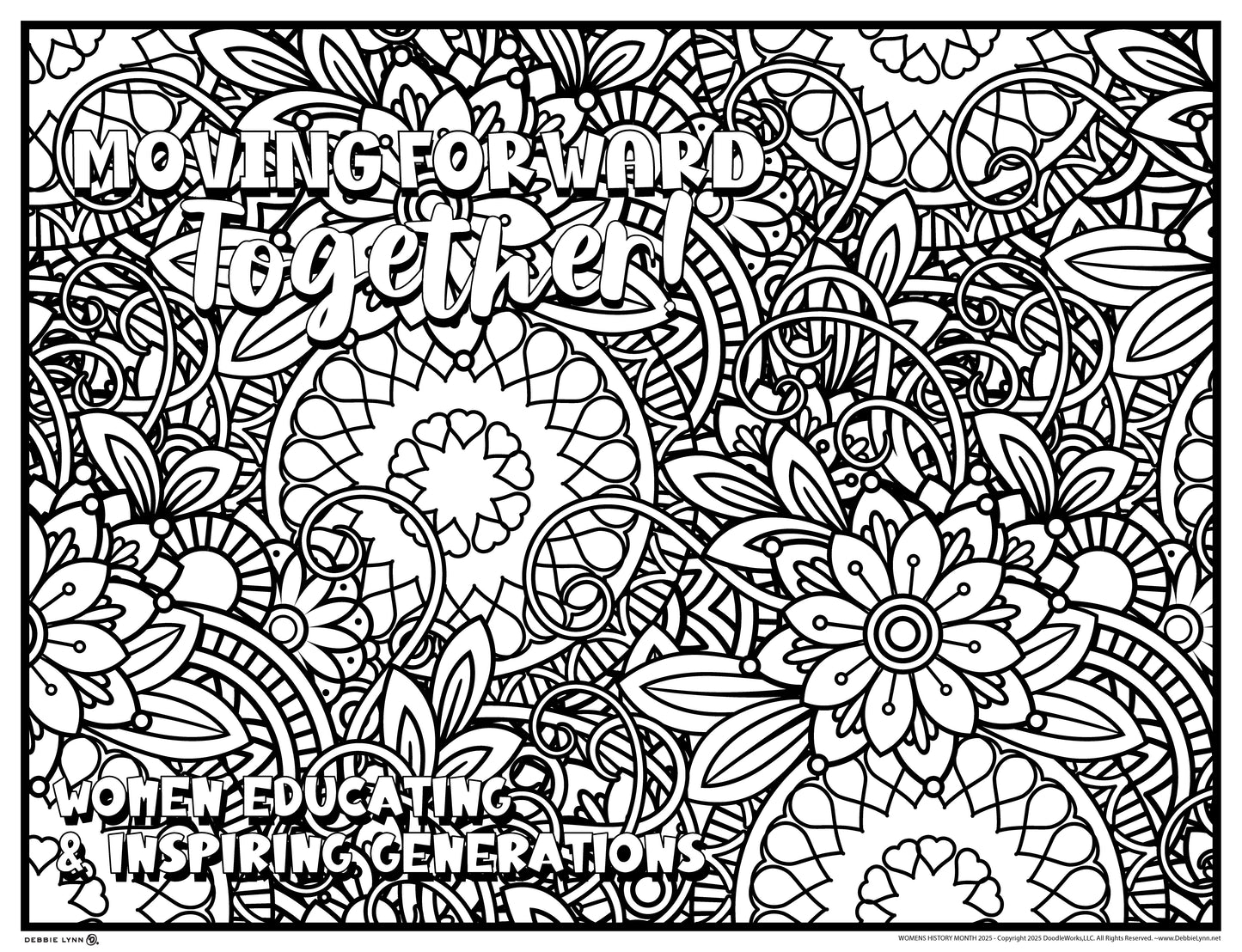 Women's History Month Giant Coloring Poster