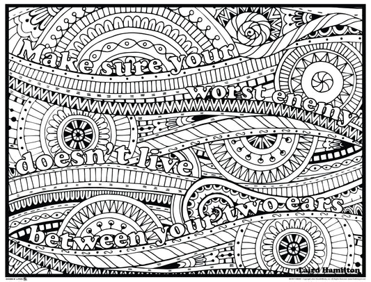 Color Bigger Giant Coloring Poster - Huge Lion Coloring Posters for Adults  & Kids | Large Poster Wall Art | Giant Coloring Pages for Girls, Boys, Arts
