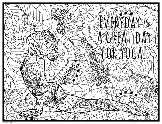 Yoga Personalized Giant Coloring Poster 46x60"