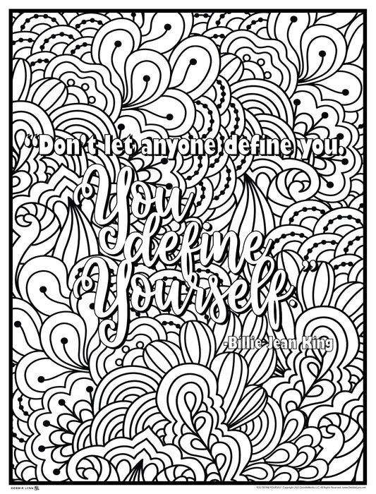 You Define Yourself Personalized Giant Coloring Poster 46" x 60"
