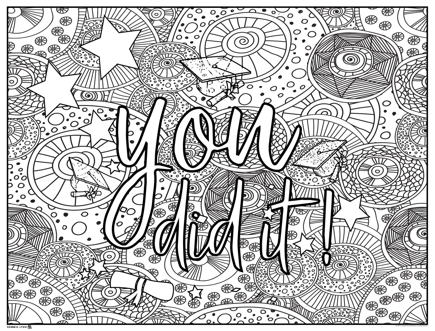 You Did It Graduate Personalized Giant Coloring Poster 46"x60"