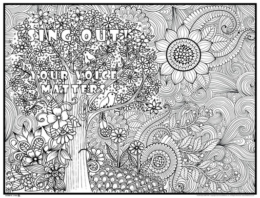 Your Voice Matters Giant Coloring Poster  46x60"