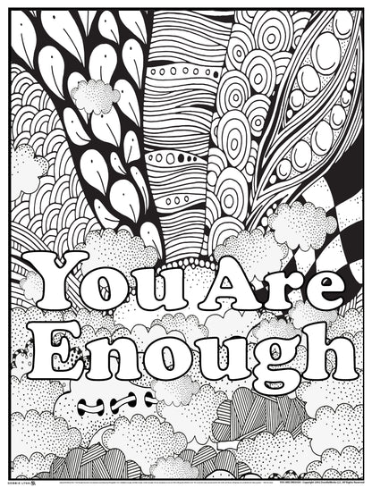 I Am What I Think About Personalized Giant Coloring Poster 48x63