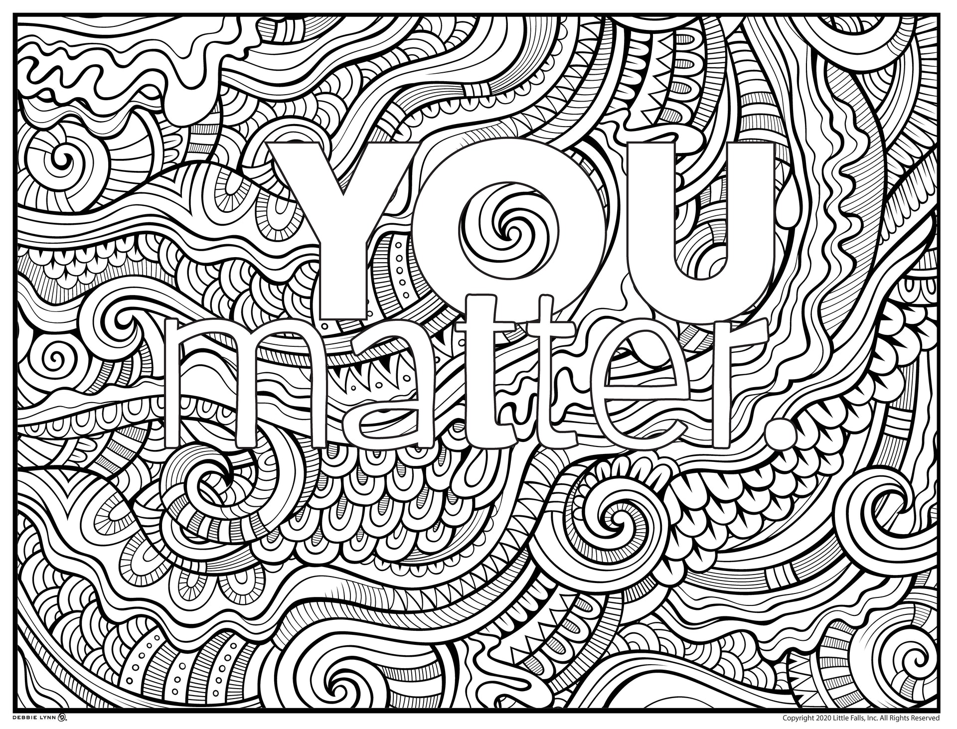 Debbie Lynn – The Original Jumbo Coloring Poster. Huge 48” x 63” Format. Made in The USA. Relax, Unwind, Color with Kids, Family, and Friends. (Know