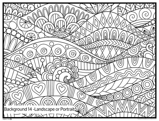 Background 14 Custom Personalized Giant Coloring Poster 46"x60"