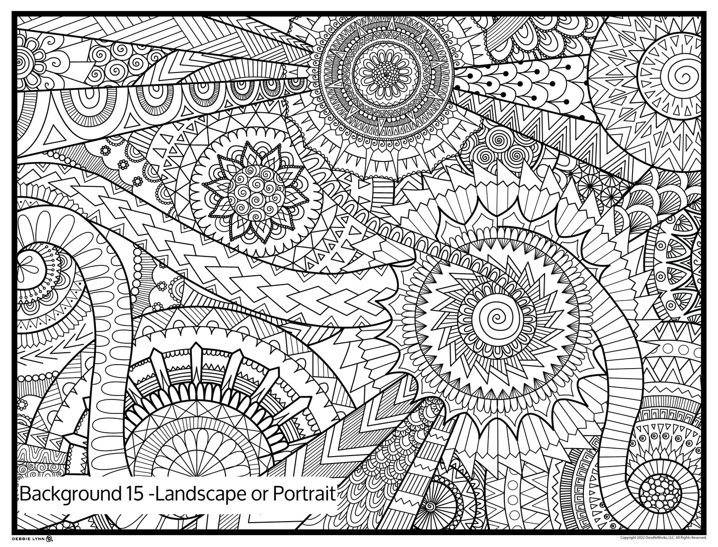 Background 15 Custom Personalized Giant Coloring Poster 46"x60"