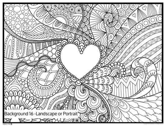 Background 16 Custom Personalized Giant Coloring Poster 46"x60"