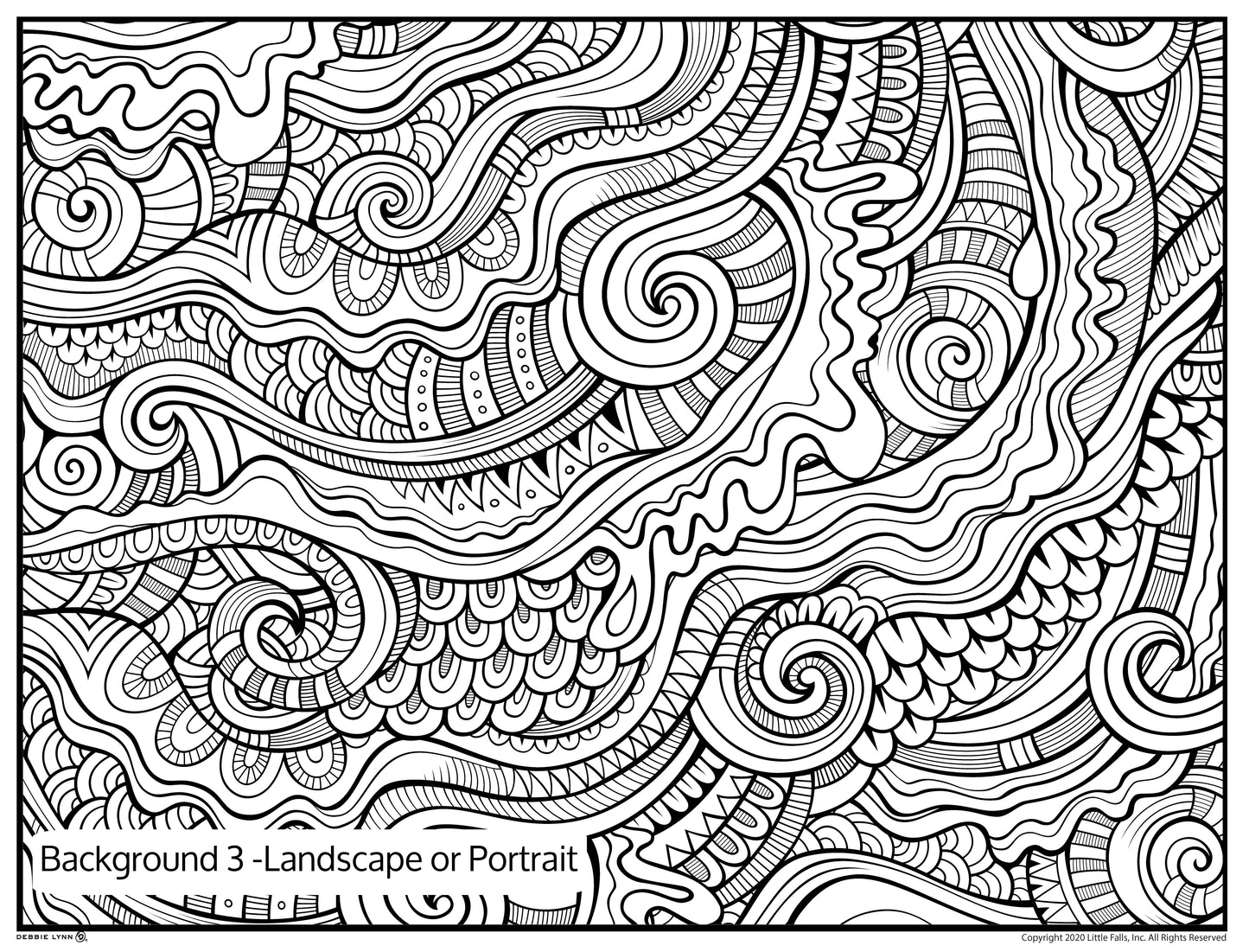 Background 3 Custom Personalized Giant Coloring Poster 46"x60"