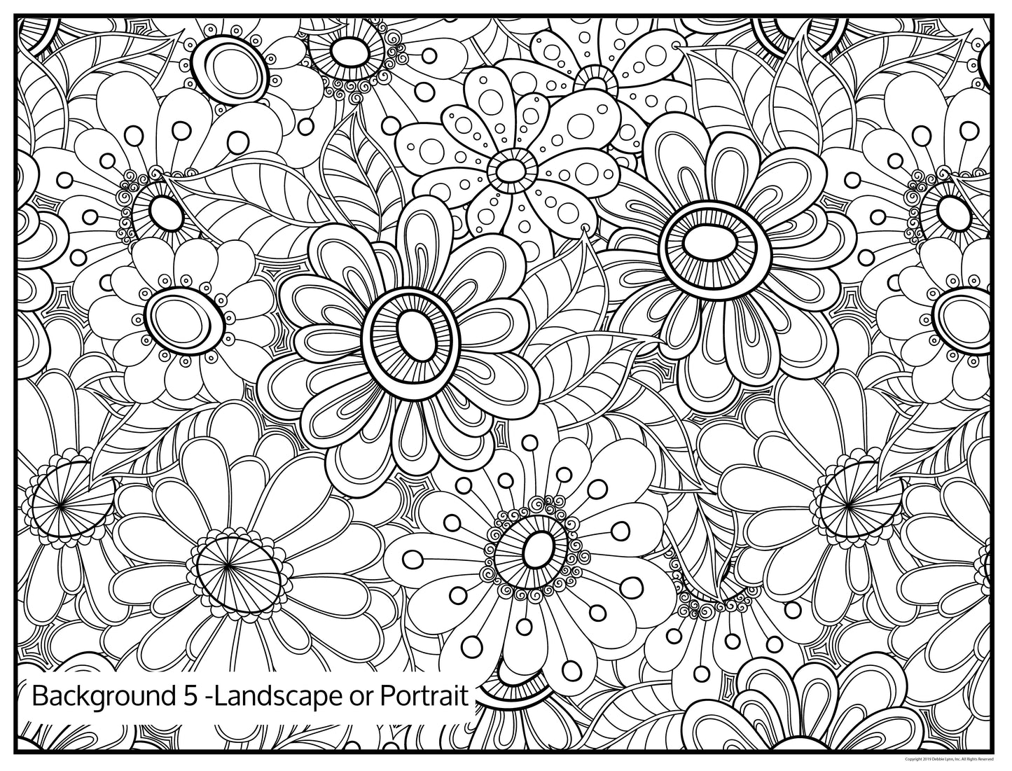 Background 5 Custom Personalized Giant Coloring Poster 46"x60"