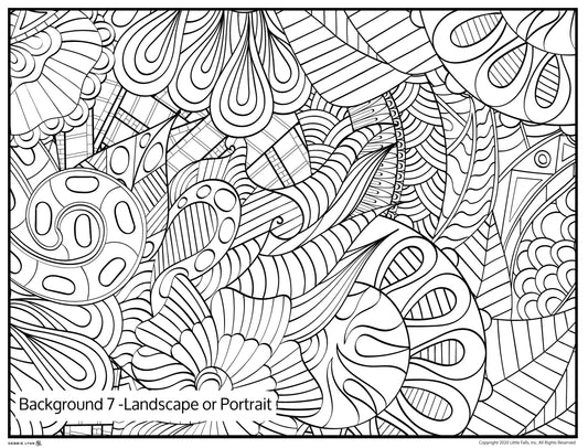 Background 7 Custom Personalized Giant Coloring Poster 46"x60"