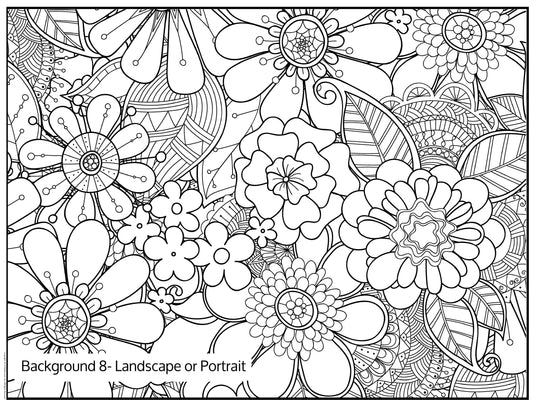 Background 8 Custom Personalized Giant Coloring Poster 46"x60"