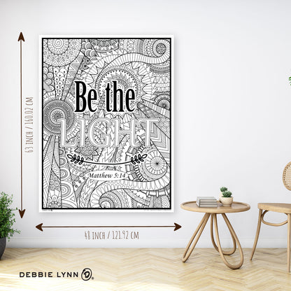Be the Light - Faith Personalized Giant Coloring Poster 46"x60"