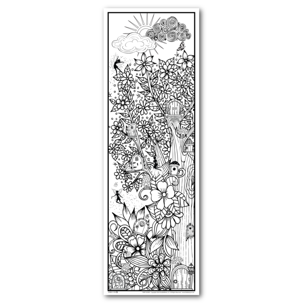 Fairy Doors Coloring Banner Poster 24x72"