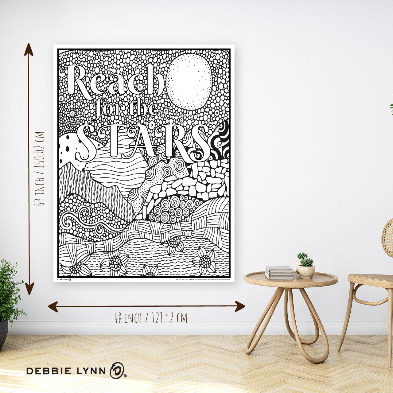 Reach for the Stars Personalized Giant Coloring Poster  46"x60"