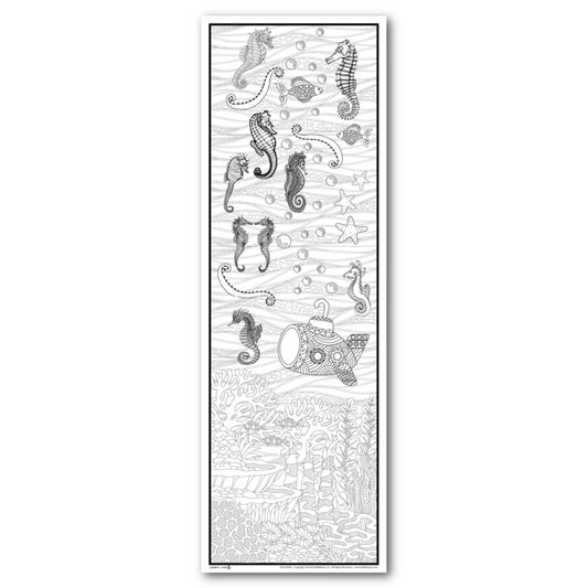 Sea Horse Giant Coloring Banner Poster 24x72"