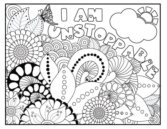 I Am Unstoppable Coloring Page